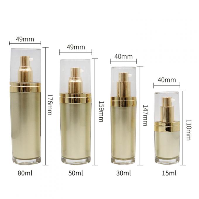 Hot Stamped Cosmetic Packaging Set With Cap Pump Pc308 Frosted Clear Cover Acrylic Cap 0