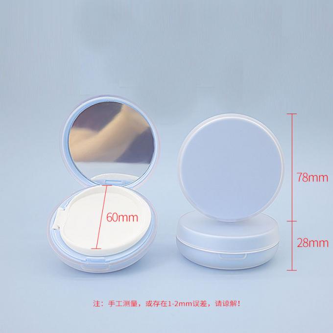 Refillable Round Snap Closure Compact Powder Case Transparent 15g Capacity 1