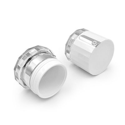 Transparent 50g Cosmetic Cream Jar With Diamond Logo Custom Acrylic Packaging Jar